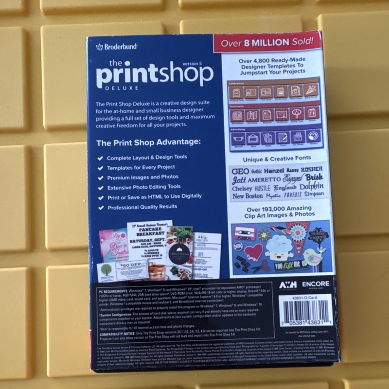 Broderbund Print Shop Deluxe Version 5 Desktop Publishing Software DVD Windows gallery