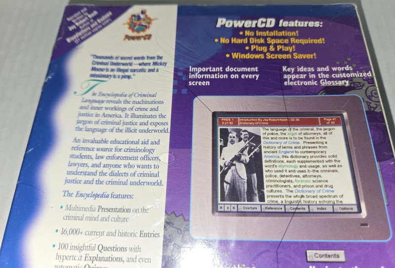 NEW Encyclopedia of Criminal Language PC Game CD-ROM Power CD ZCI Windows SEALED gallery