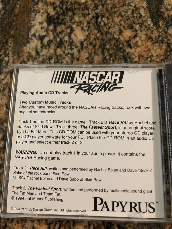 NASCAR Racing CD-ROM Case Only by Papyrus 1994 PC - Rare gallery