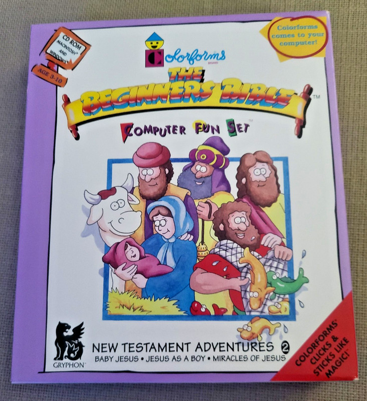 Beginners Bible Computer Fun Set New Testament Adventures Computer Game CD-ROM