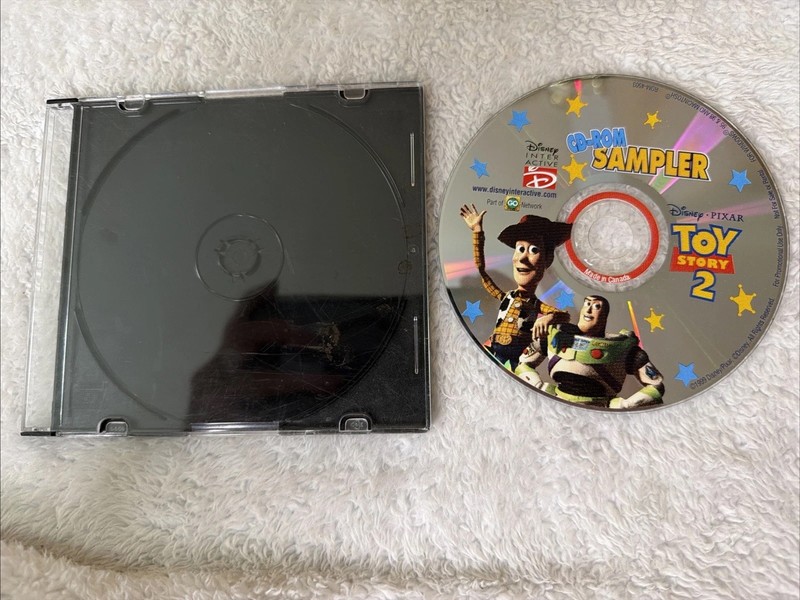 Toy Story 2 PC CD ROM Sampler Disney Interactive 1999 Collector’s Disks Pixar