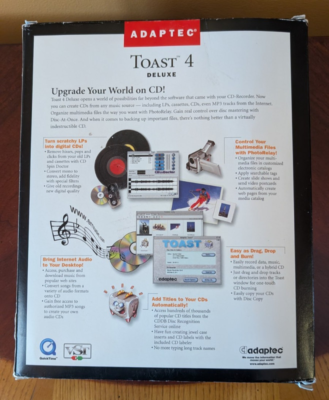 Vintage Macintosh Adaptec Toast 4 Deluxe Software CD Recording gallery