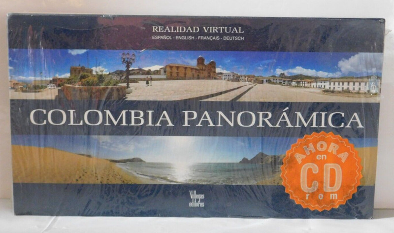 COLOMBIA PANORAMICA CD ROM VIRTUAL REALITY BOOK Travel Spanish English ++ New