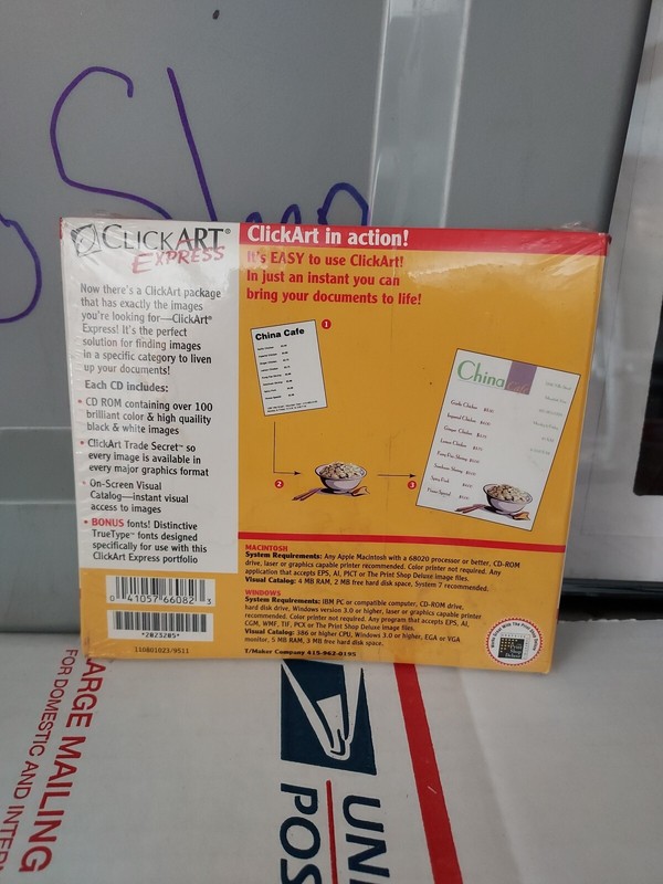 Click Art Express - Food & Beverages Windows Disc- Sealed New Rare #175b gallery