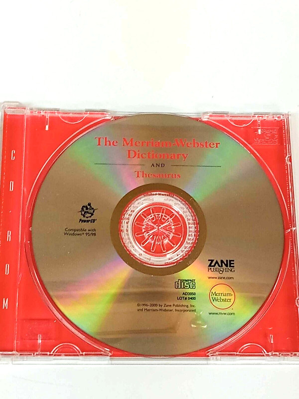 The Merriam Webster Dictionary/Thesaurus CD Win 95/98 2000 Used Kohl's Cares Kid gallery
