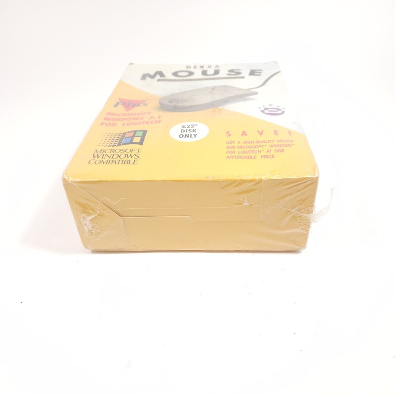 Vtg Dexxa Mouse Plus Microsoft Windows 3.1 For Logitech New Sealed 5.25" Floppy gallery
