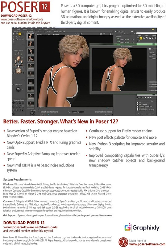 Poser 12 - 3D Rendering & Animation Software for PC and Mac, Keycard gallery