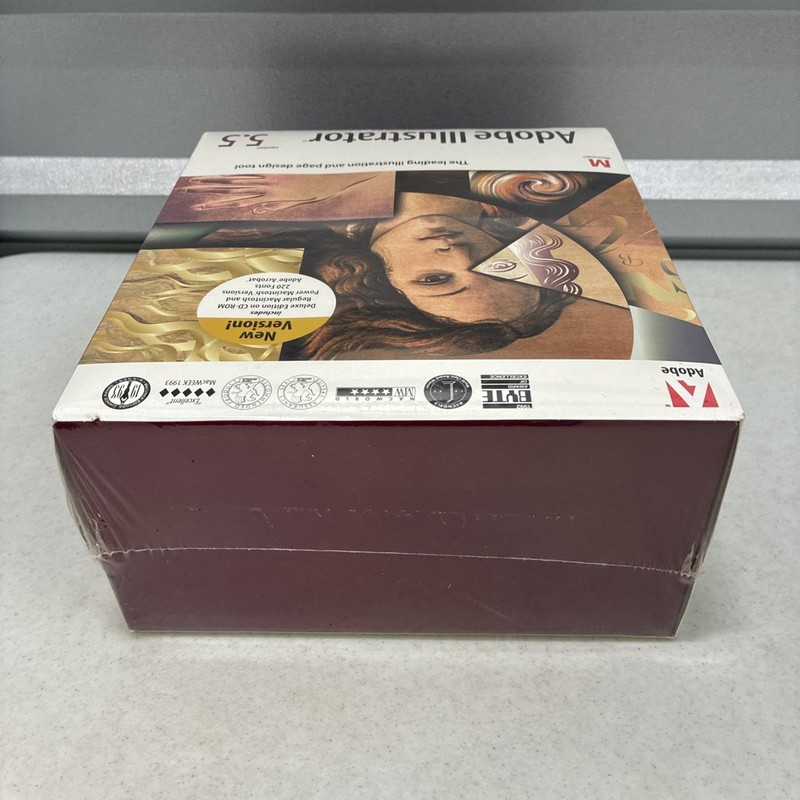 Vintage Adobe Illustrator 5.5 For Macintosh Deluxe Version On CD NOS/ Sealed gallery