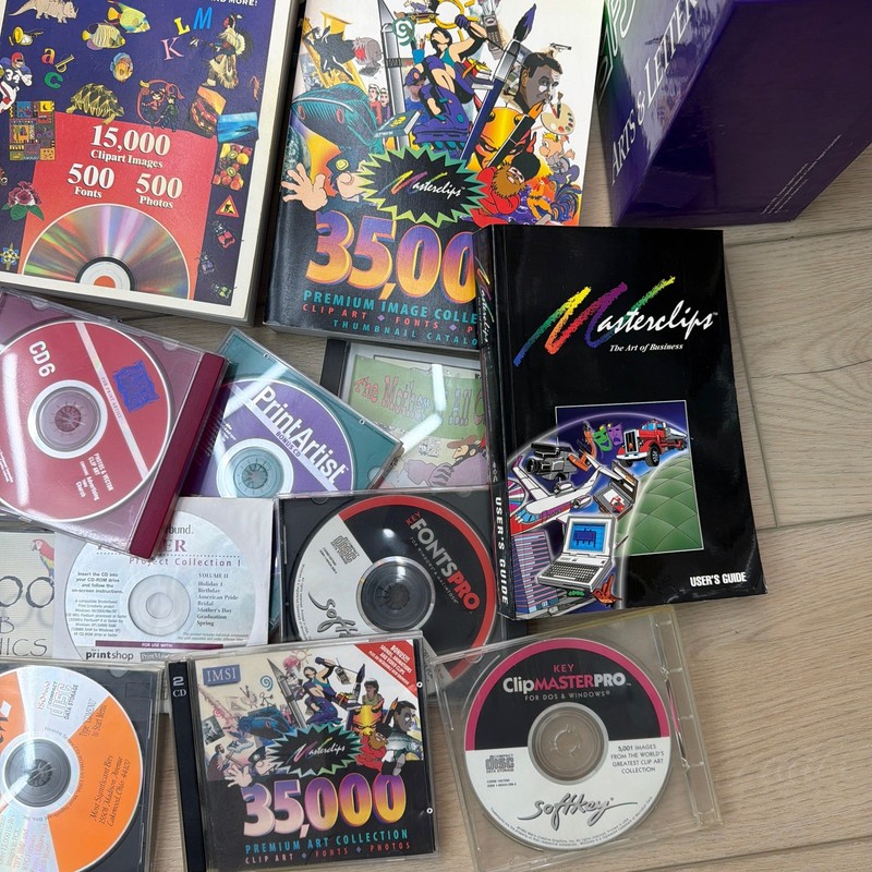 40 lb Lot Vintage Clip Art & Font CD-ROM Software – Arts & Letters, MasterClips gallery