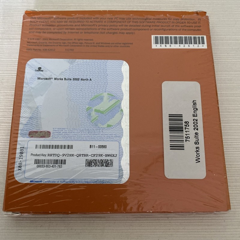 Microsoft Works Suite 2002 Set of 5 CDs with Product Key Dell Sealed @18 gallery