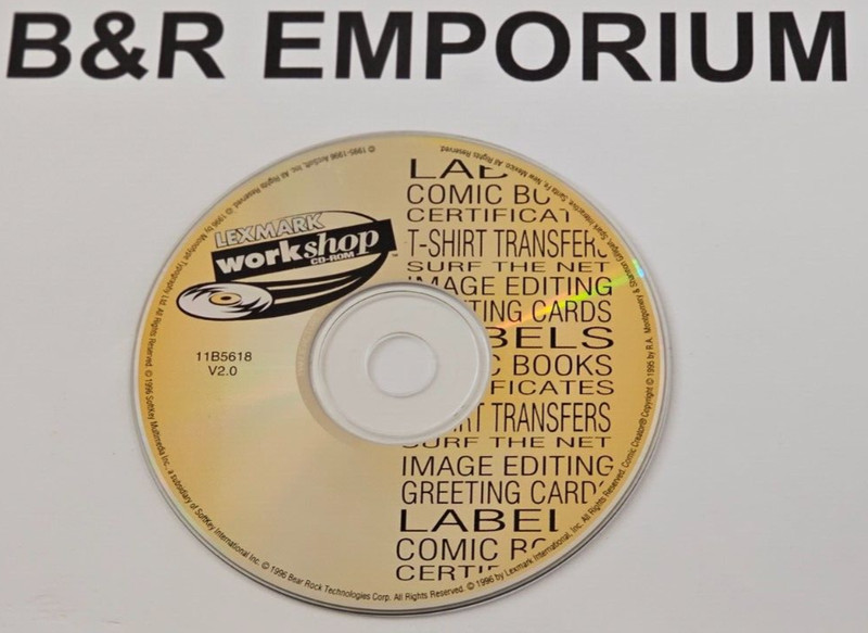 Lexmark Workshop V2.0 - (1996 SoftKey Multimedia) - Used CD-ROM - Paper Sleeve gallery