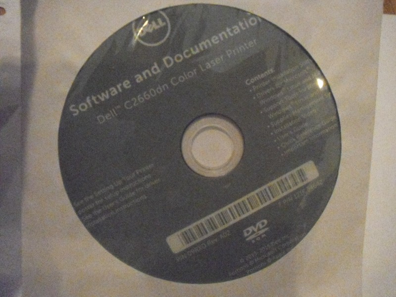 Genuine Dell C2660dn Setup Installation CD ROM Software CD Disk 09RXD
