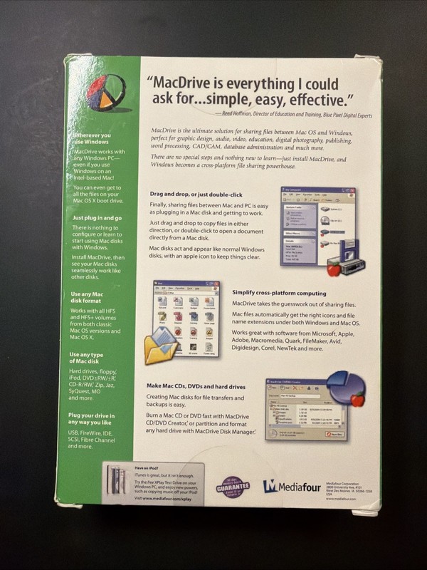 Mac Drive 6 For Windows! New:Sealed Vintage PC Computer Software. Media Four gallery