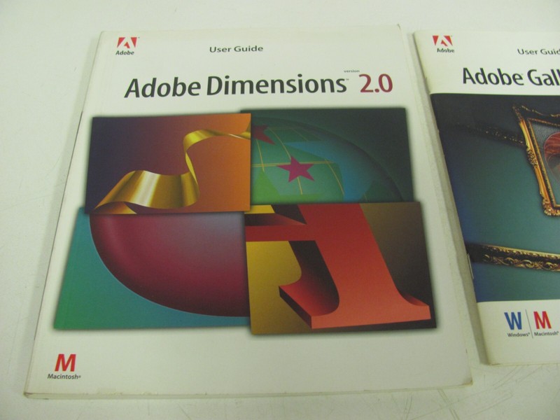 ADOBE Dimensions 2.0 & ADOBE Gallery Effects 1.5 - Vintage User Guides gallery