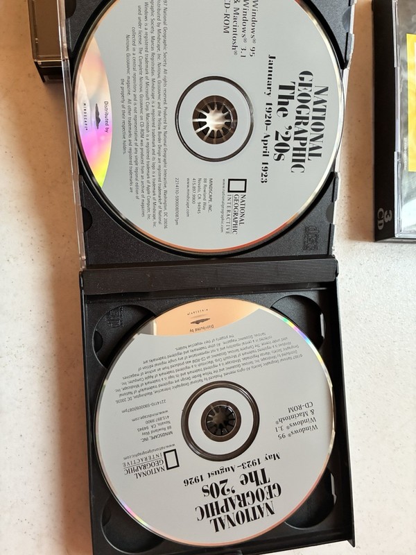 National Geographic CD-ROM Lot 1920s 1930s 1940s 3 Disc Sets Vintage PC Mac gallery