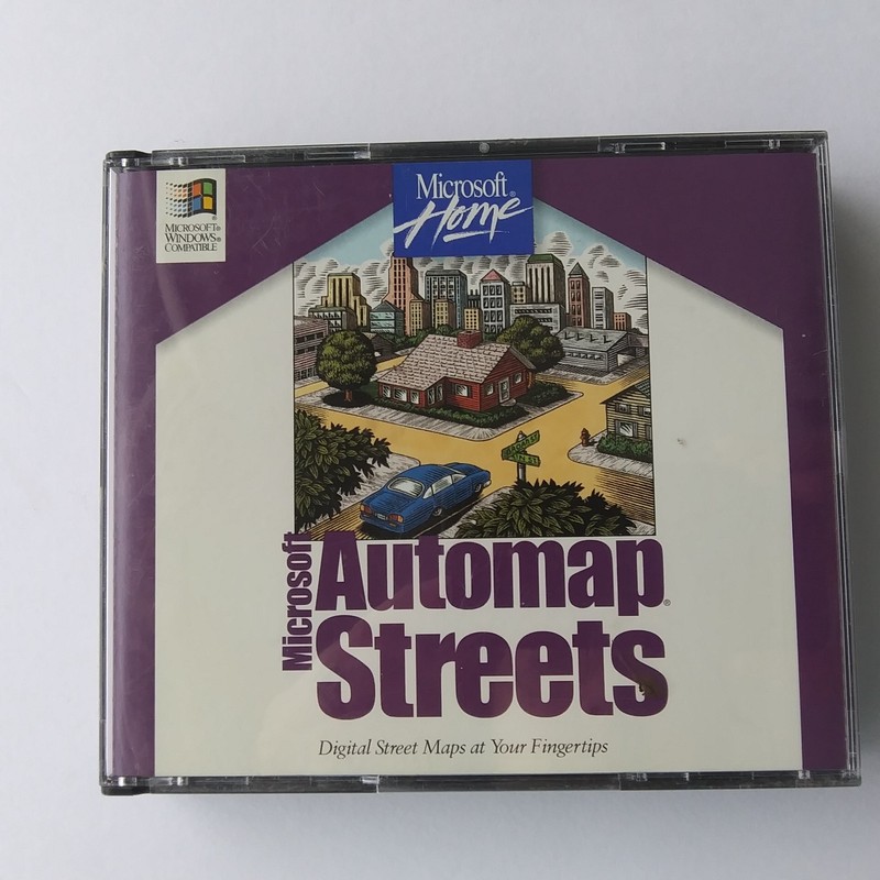 Microsoft Automap Streets PC CD ROM Maps Software Vintage Windows 95 2 Disc gallery