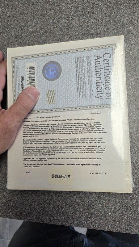 SEALED Microsoft Windows for Workgroups 3.11 & MS-DOS gallery