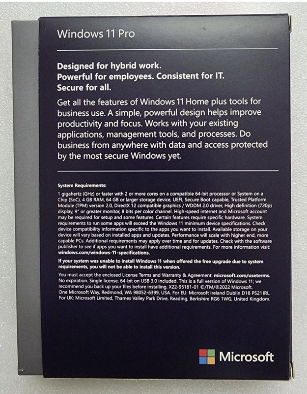 Microsoft Windows 11 Professional 64-Bit-DVD,USB Drive-New Sealed Retail Package gallery
