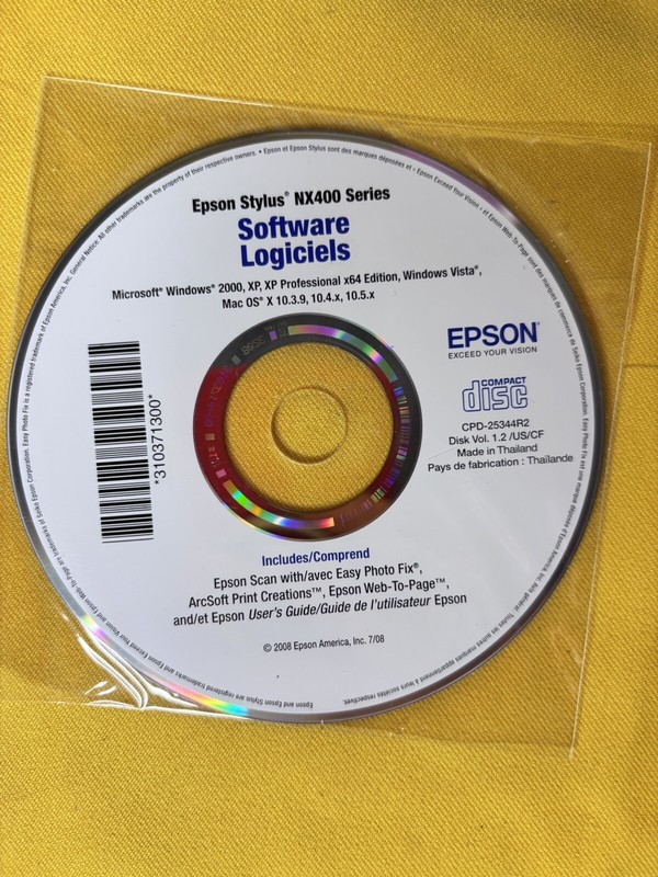 Epson Stylus NX400 Series Software Logiciels CD Drivers Utilities & Quick Start gallery