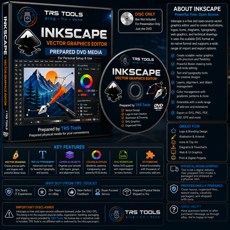 Inkscape DVD Prepared Physical Media Vector Graphics Editor gallery