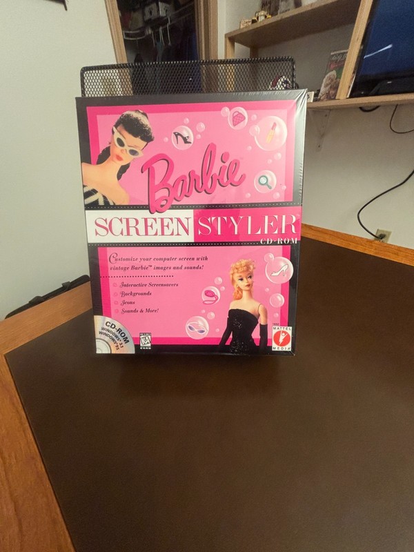 Barbie Screen Styler CD ROM Kit Mattel Windows 3.1 95 NIB Sealed