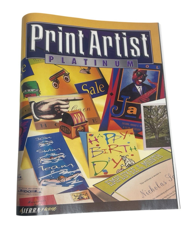 1998 Print Artist Platinum PC CD-ROM Software Sierra Home 150,000+ Graphics Comp gallery