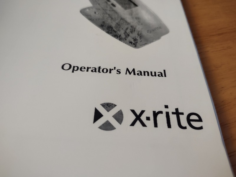 X-Rite 500 Series Spectrodensitometer Operator's Manual gallery