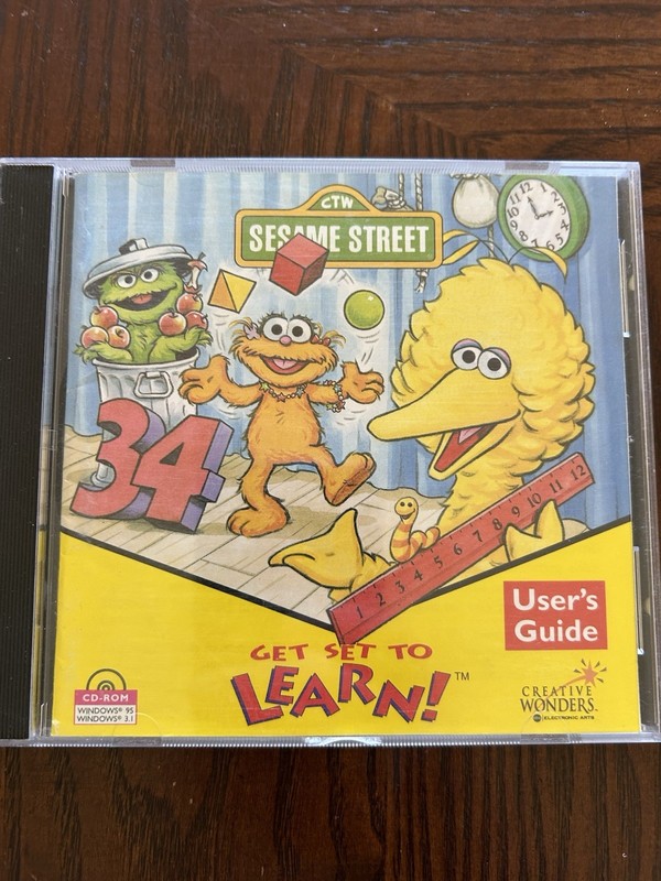 Sesame Street: Get Set To Learn PC Game Count numbers money patterns shapes 1996
