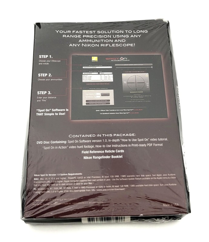 Nikon Spot On Ballistic Match Technology Software for PC & Mac Version 1.0 New gallery