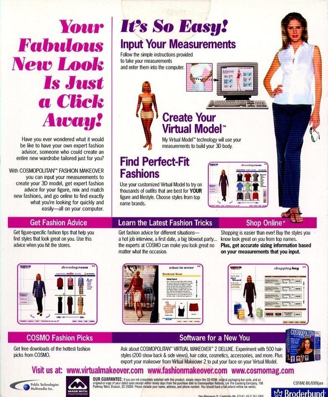 COSMOPOLITAN Fashion Makeover (PC-CD-ROM, 1999) Windows 95/98/NT - NEW in SLEEVE gallery