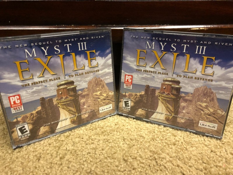 (2) Myst III Exile (PC, 2001) 4-disc plus manual Jewel Case PC Magazine label