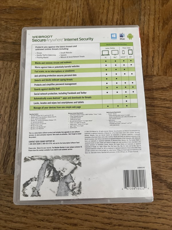 Webroot Secure Anywhere PC Software NO KEY CODE gallery
