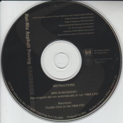 Hot-Mix Asphalt Paving Handbook 2000 On CD-ROM PC MAC CD mixing guide FULL TEXT