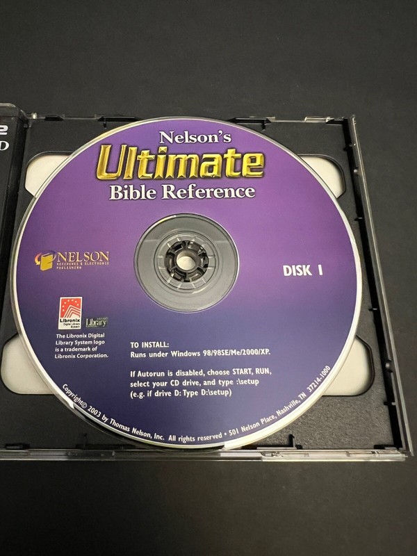 Nelson's Ultimate Bible Reference Library PC CD 2003 CD-Key Nelson Computer gallery
