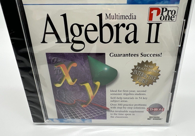 Pro One Mathematics Algebra II High School Math CD-ROM Windows New Sealed
