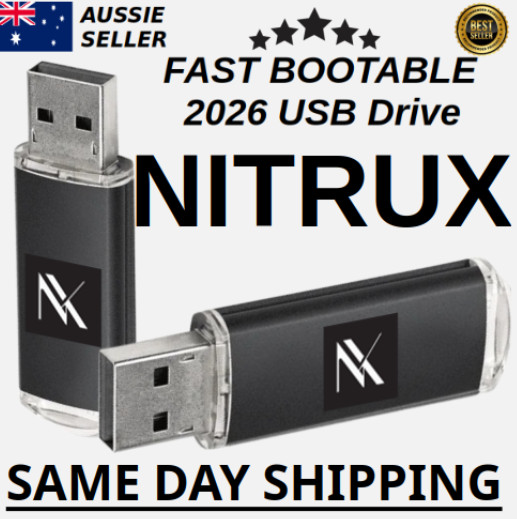 Nitrux Linux Latest Version Australian Shipping Bootable USB Flash Drive Fast