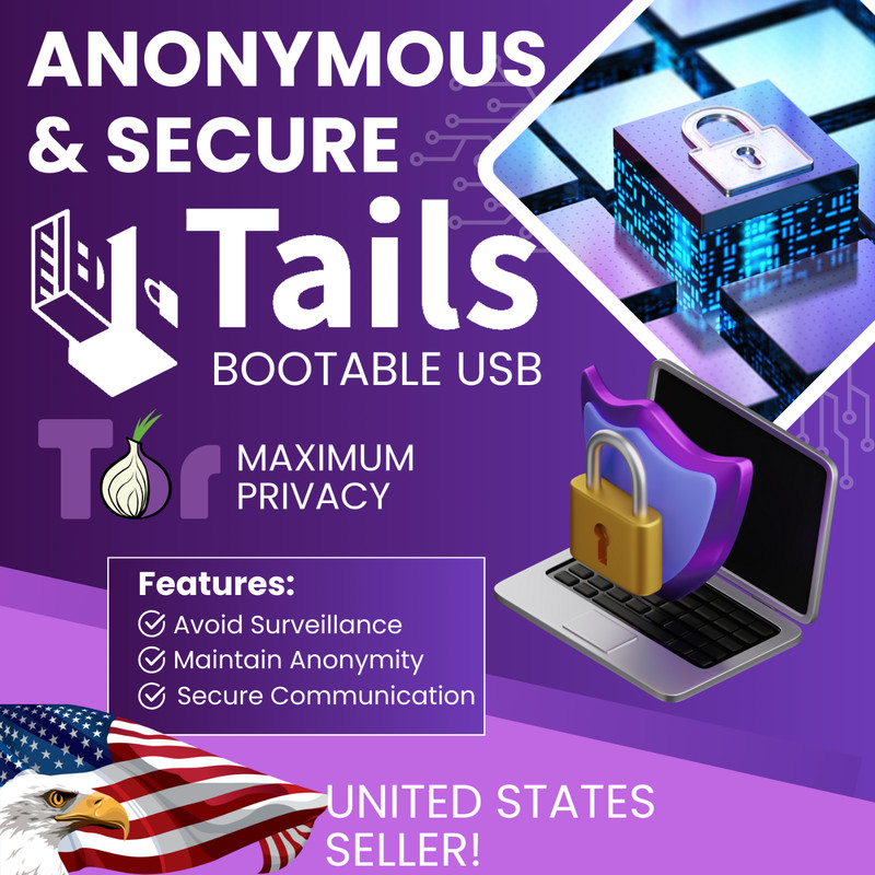TAILS 6.11 Portable Anonymous OS - Bootable USB for Windows, Mac, Linux, & More