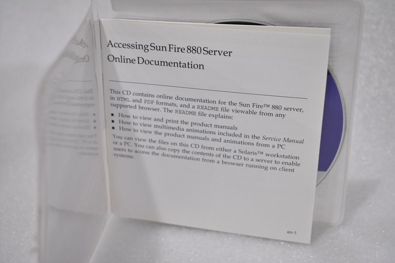 SUN MICROSYSTEMS SUN FIRE 880 DOCUMENTATION CD gallery