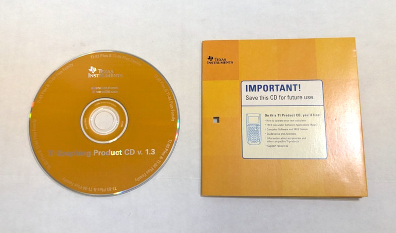 TEXAS INSTRUMENTS TI Graphing Product V. 1.3 PC Software CD TI-83 & 84 Family