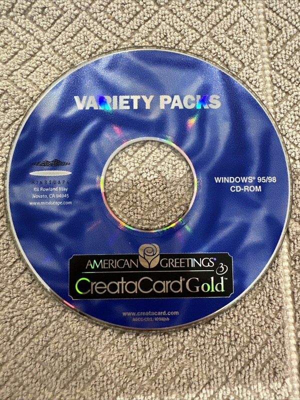 American Greetings CreataCard Gold 3 VARIETY PACKS CD-ROM Windows 95/98