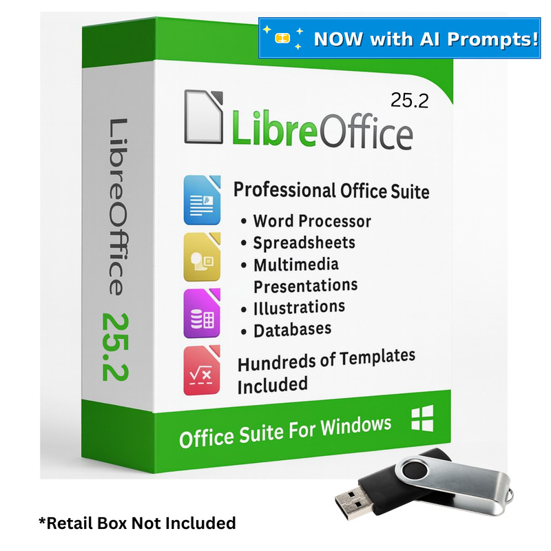 Libre Office 2025 for Windows, with AI Package – Microsoft Office Alternative