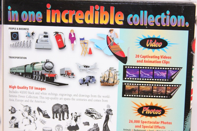 MASTER CLIPS 101,000 Premium Image Collection Fonts Art CD Pack w/Manuals gallery