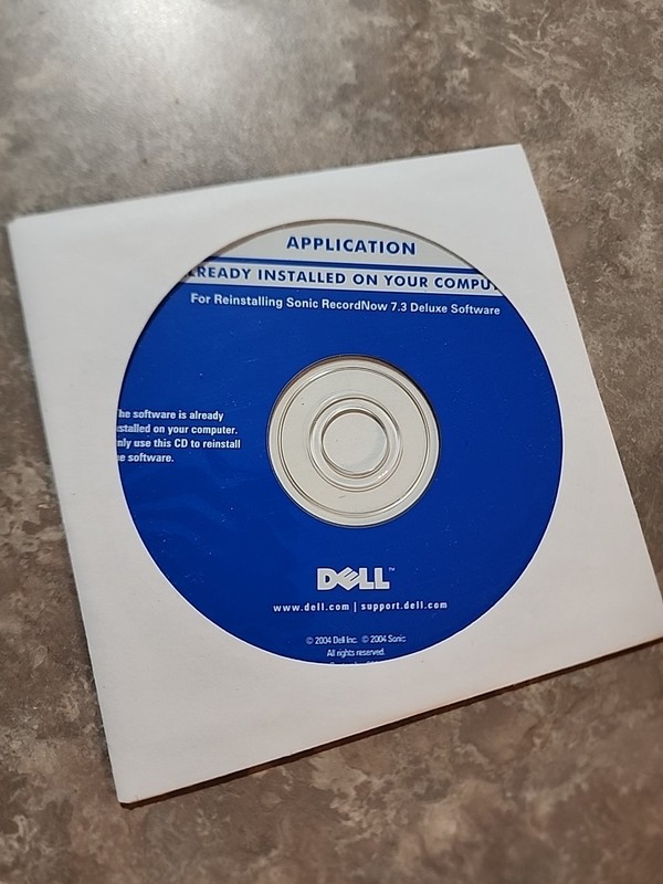 Dell Application – For Reinstalling RecordNow, 7.3 LE Software – Disc Only