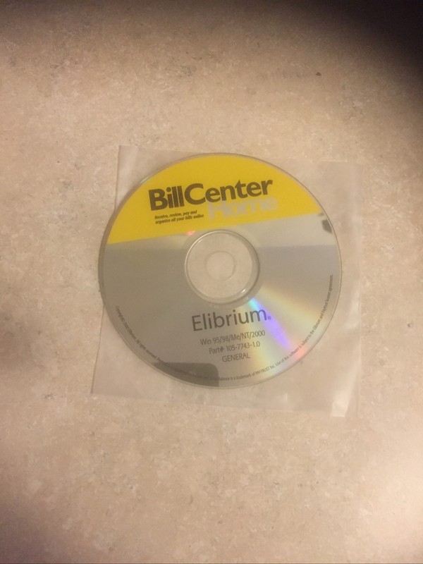 Bill Center Home (Online Bill Management service) Windows 95/98/Me/NT/2000. Used