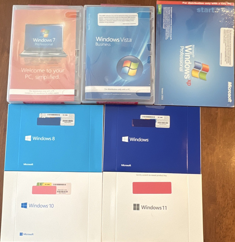 Microsoft Windows XP/Vista/7/8/8.1/10/11 OS New Sealed CD/DVD NoKey
