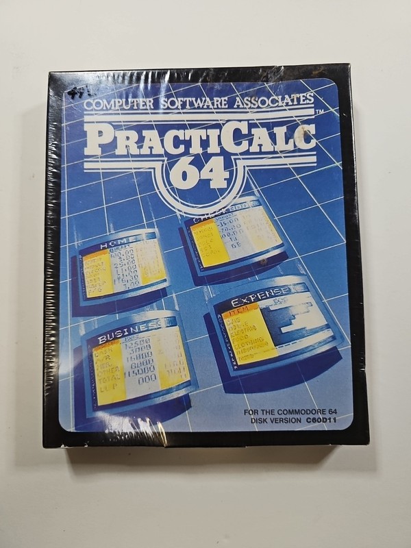 PractiCalc 64, Commodore 64, Computer Software Associate CSA – Sealed