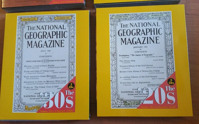 National Geographic Magazine CD-ROM 1888-1909 1910 1920 1930 Set gallery