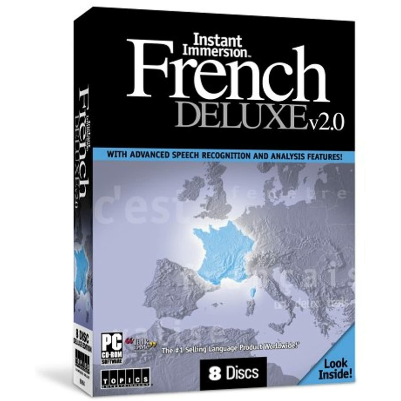 Instant Immersion Spanish Deluxe v2 by Topics Entertainment 8-Disc CD-ROM Set Ne