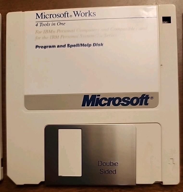 Microsoft Works 4 Tools In One Setup Utilities Help Printer 3.5" Disks IBM DOS gallery