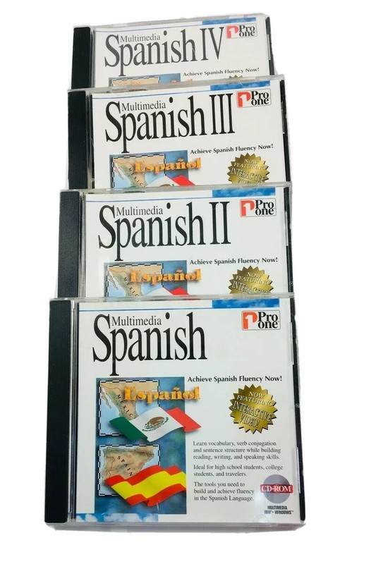 Pro One Spanish I, II, III, IV – 1996 Multimedia